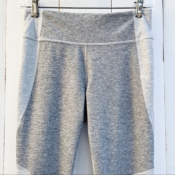 Outdoor Voices Two-Tone Warmup Crop Leggings Ash Dove Dark Grey Light Gray Small - Picture 7 of 16